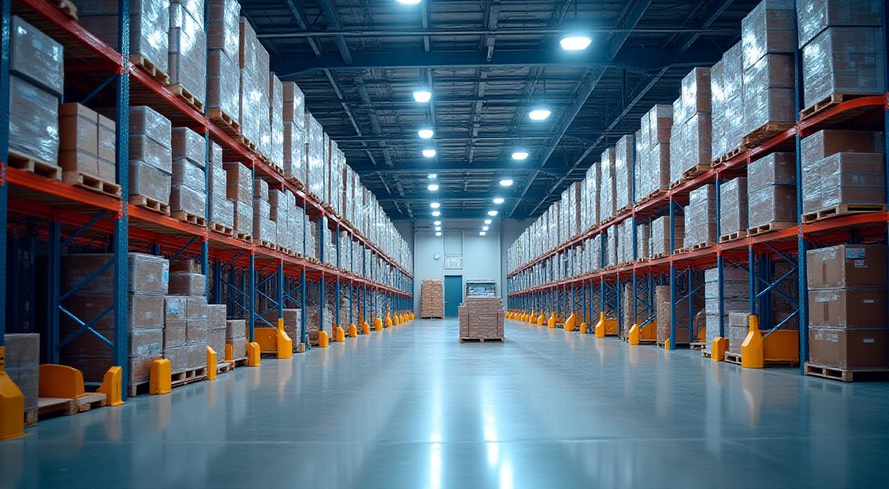 Modern Melville NY logistics warehouse interior